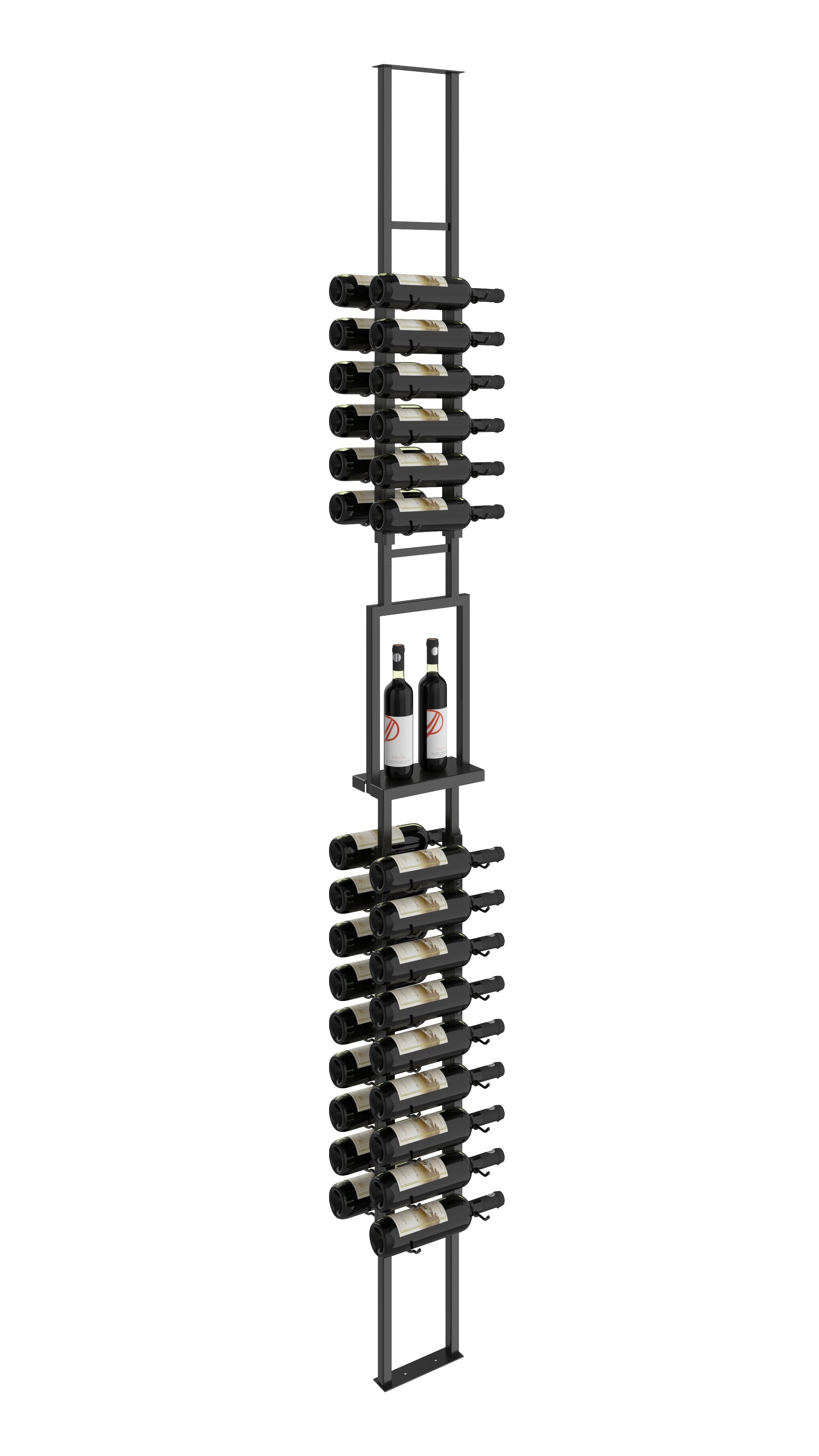 VintageView W Series Frame Window Presentation Shelf for Upright Bottle & Glassware Display