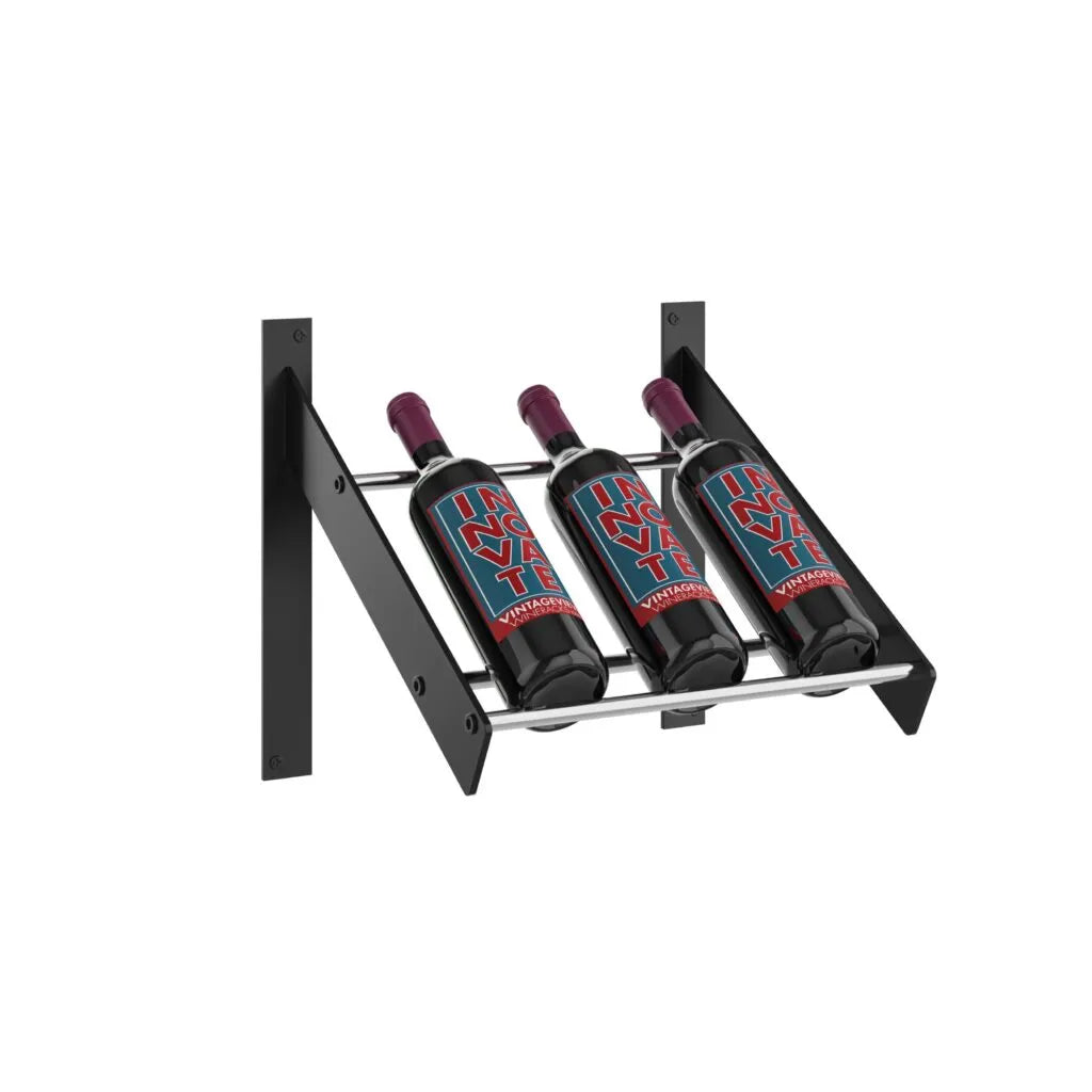 Evolution Wine Wall Presentation Row (wall mounted metal wine rack)
