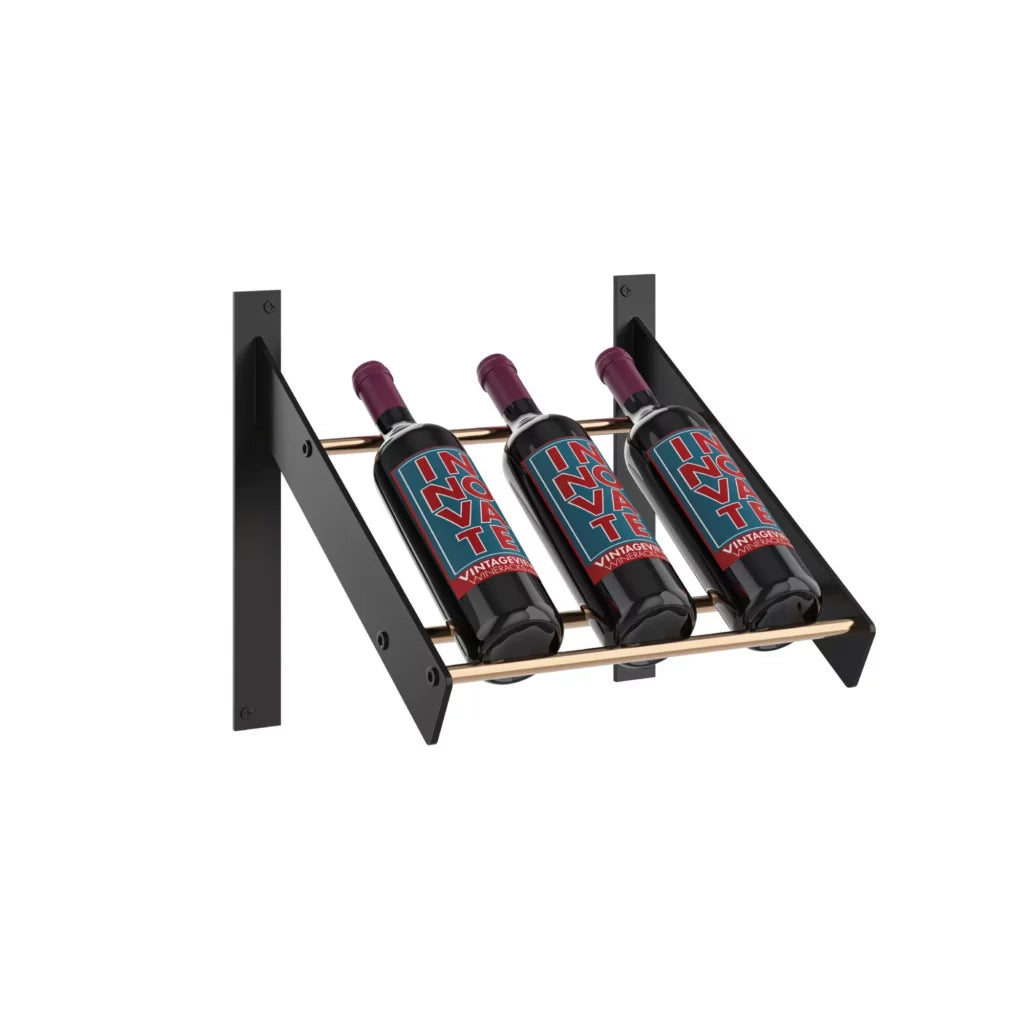 Evolution Wine Wall Presentation Row (wall mounted metal wine rack)