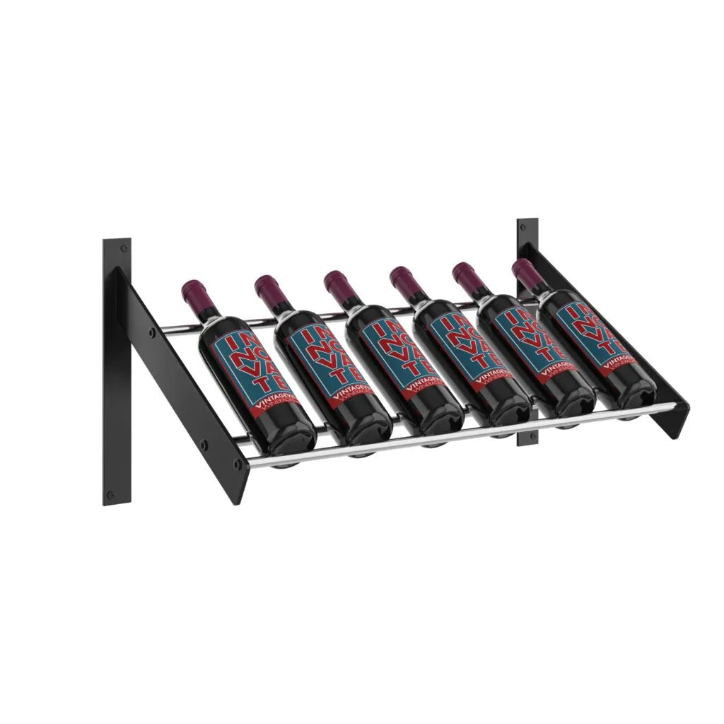 Evolution Wine Wall Presentation Row (wall mounted metal wine rack)