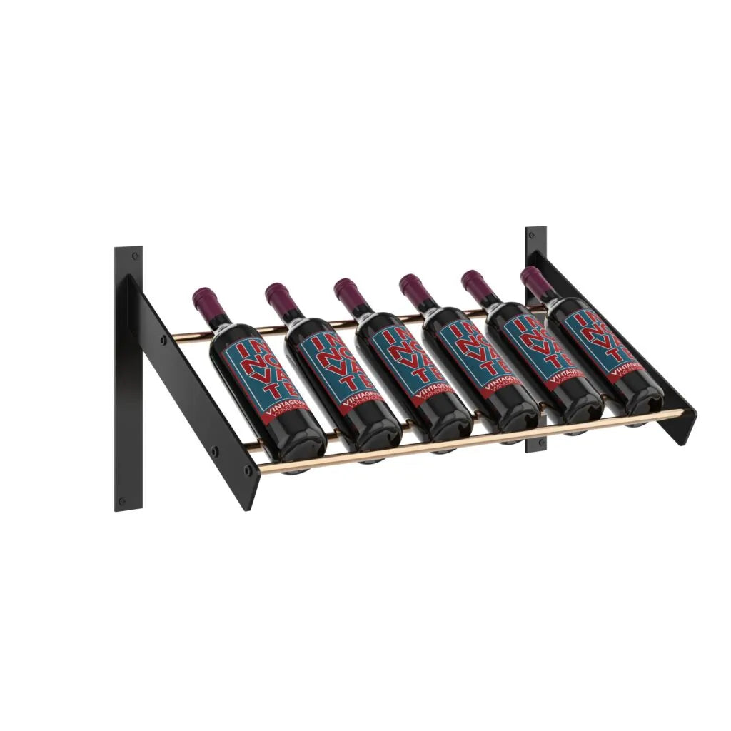 Evolution Wine Wall Presentation Row (wall mounted metal wine rack)