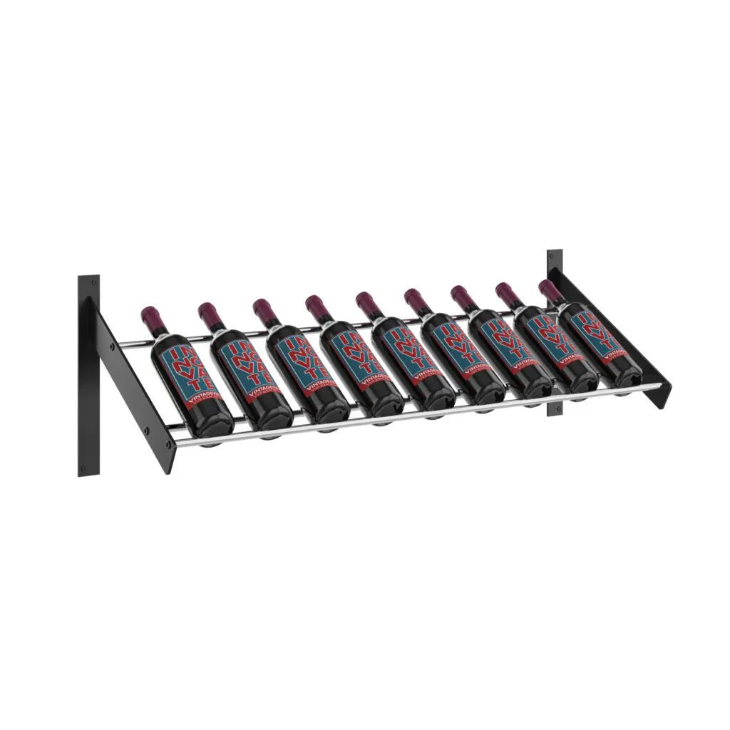 Evolution Wine Wall Presentation Row (wall mounted metal wine rack)
