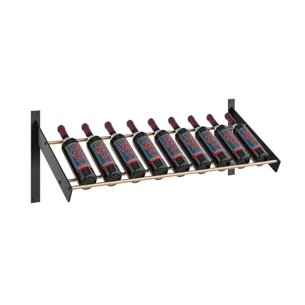 Evolution Wine Wall Presentation Row (wall mounted metal wine rack)