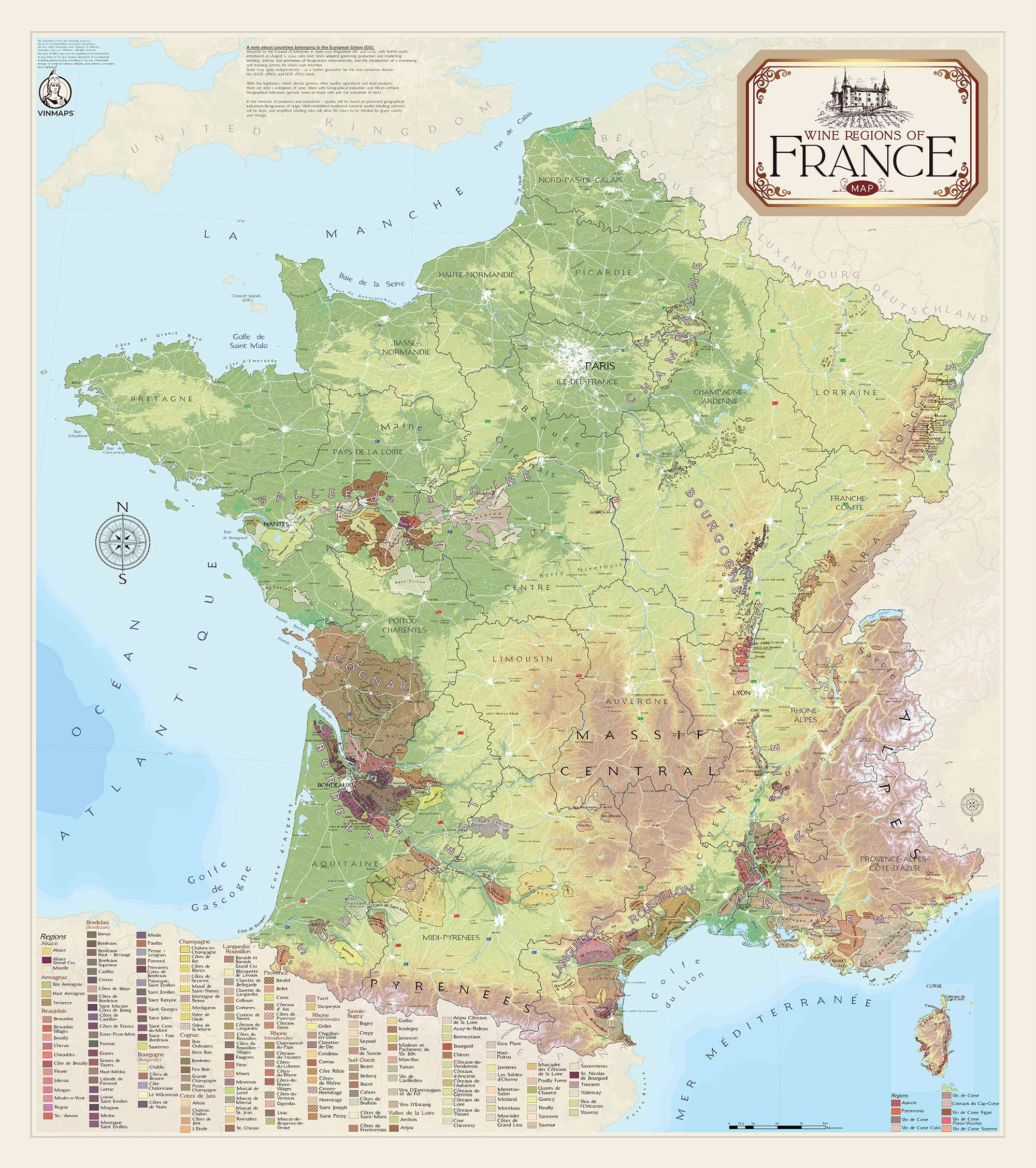 Champagne Region France Wine Map