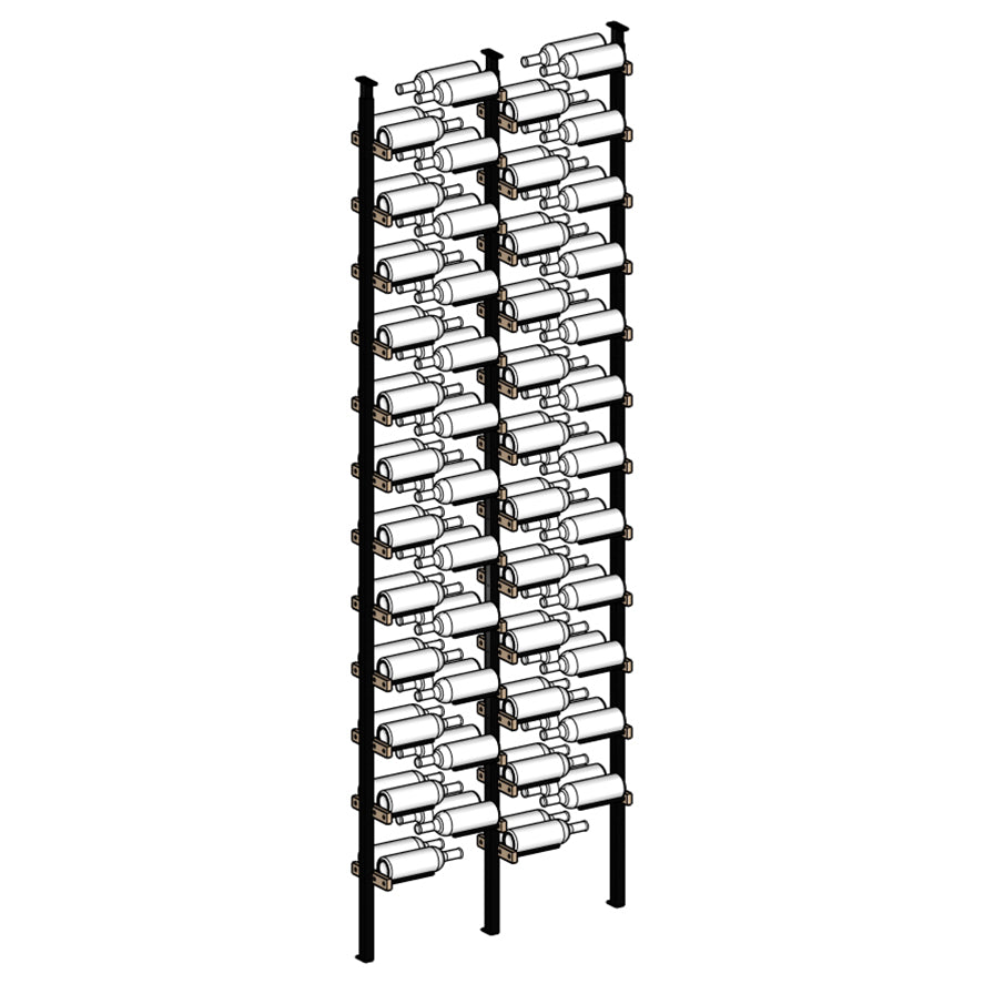 Premier Cru Wine Racks Premier Cru Modern - ZeroGravity - Two Racks (80 1/4" Wide) - 2 Bottles Deep