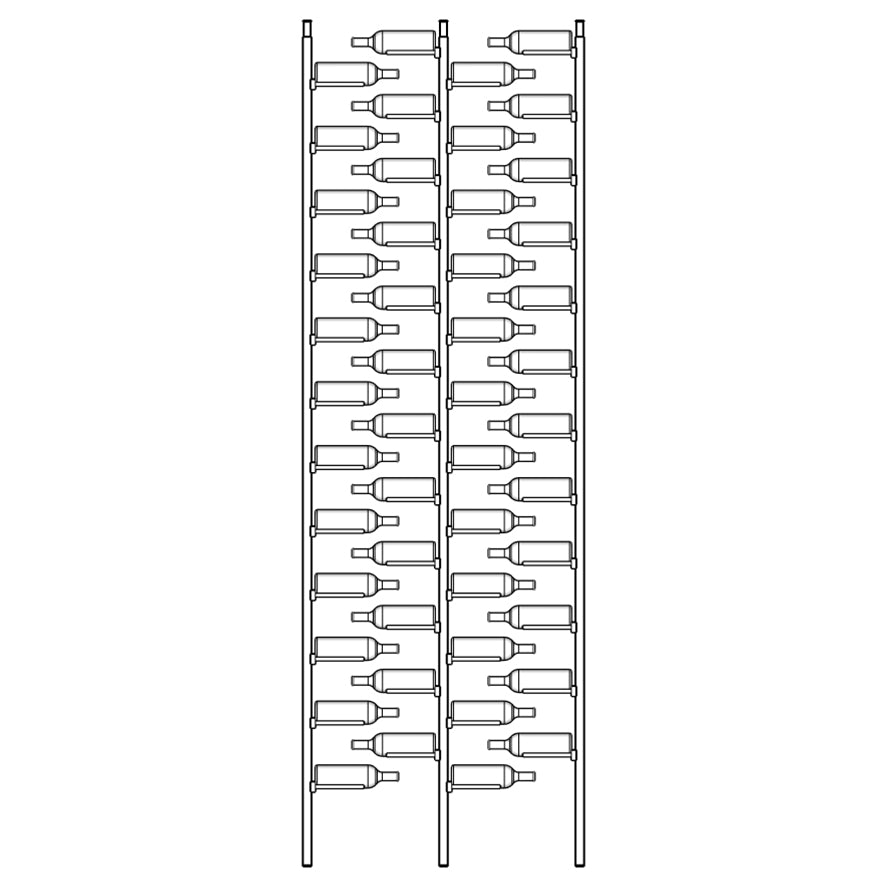 Premier Cru Wine Racks Premier Cru Modern - ZeroGravity - Two Racks (80 1/4" Wide) - 2 Bottles Deep