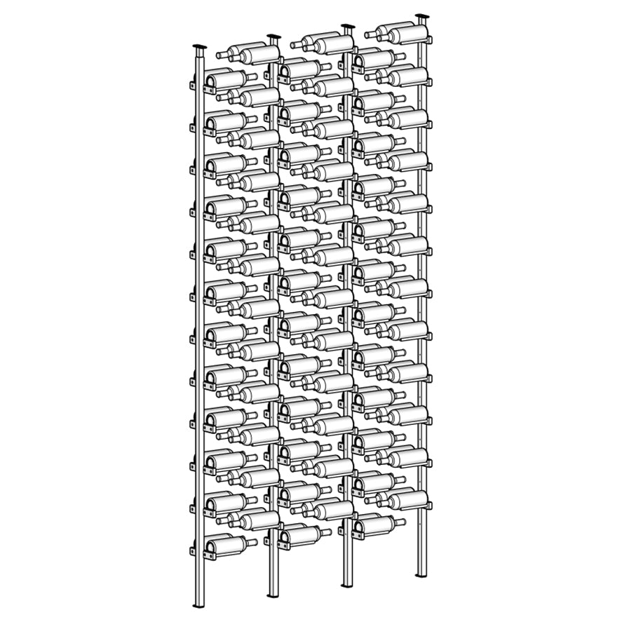 Premier Cru Wine Racks Premier Cru Modern - ZeroGravity - Three Racks (60 1/2" Wide) - 2 Bottles Deep