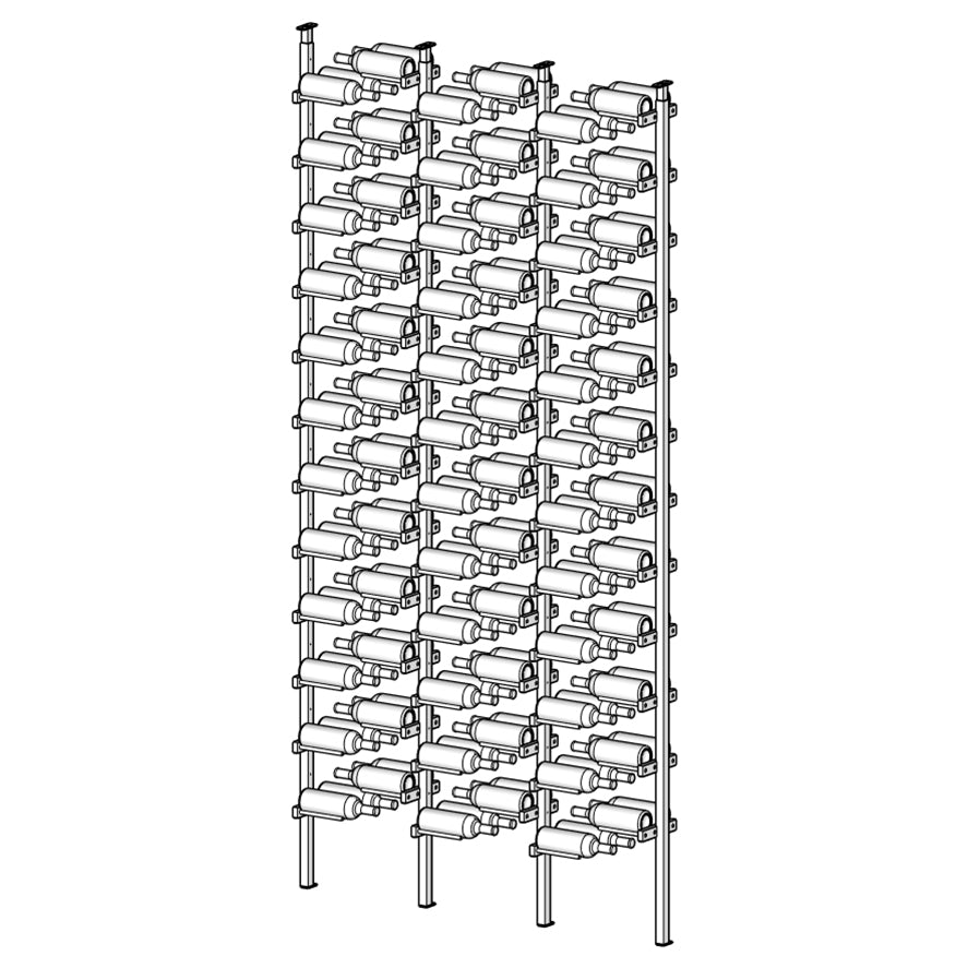 Premier Cru Wine Racks Premier Cru Modern - ZeroGravity - Three Racks (60 1/2" Wide) - 2 Bottles Deep