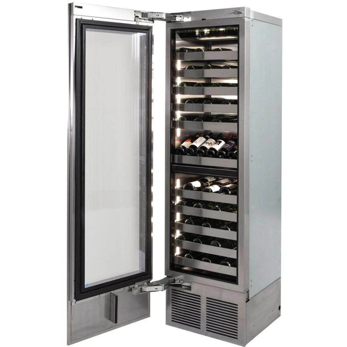 Perlick Perlick Column Dual Zone Panel Ready - Solid Door Left Hinge