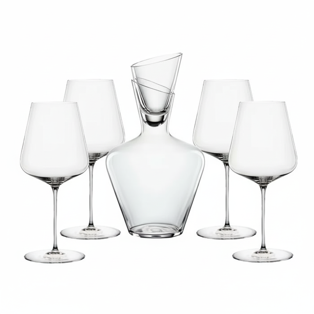 Juego de jarra de vino Definition + 6 copas de vino Burdeos