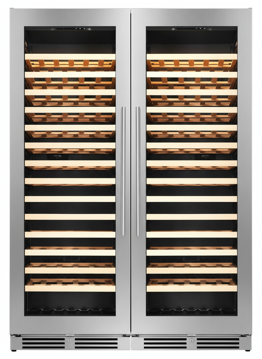 Vantaggio Wine Cellars V164 Single Zone Wine Cabinet Stainless Steel Doppio