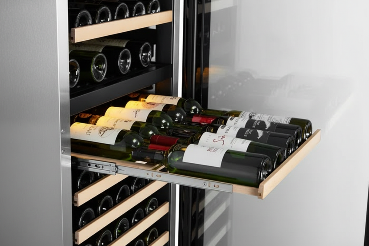 V164 Dual Zone Wine Stainless Steel Cabinet Doppio