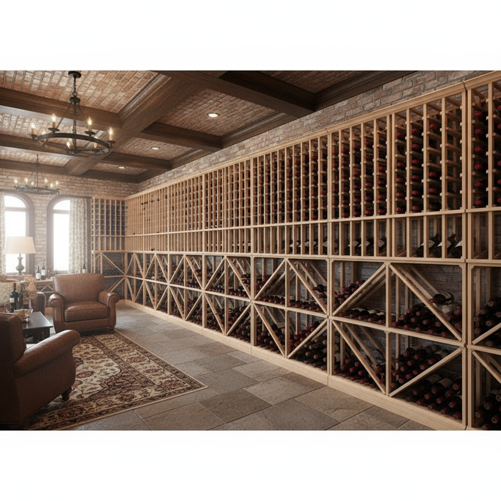 Diamant avec Standard (750ml) plus Combo - Rangement en bois Premium Premier Cru