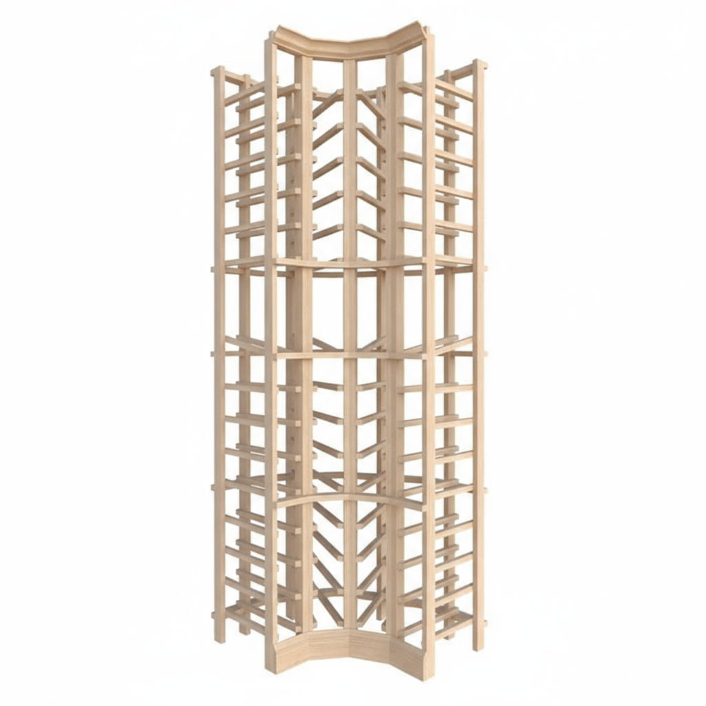 Curved Corner Wine Rack - Premier Cru Premium Wooden Racking