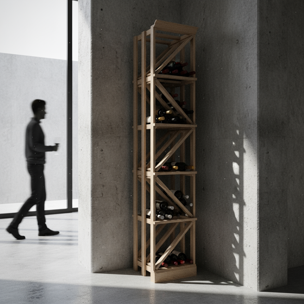 Single Diamond Bin - Premier Cru Premium Wooden Racking