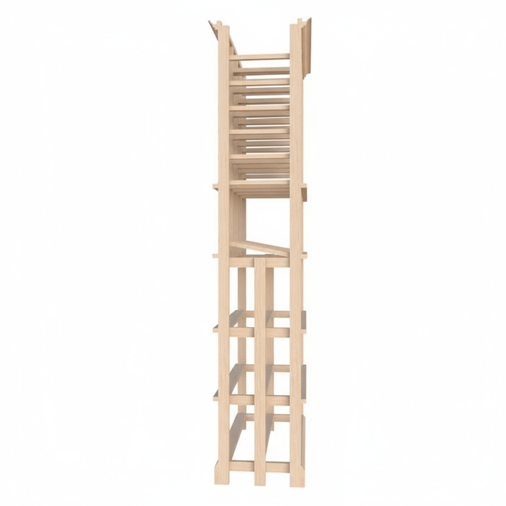 Full Height Wood Case with Individual Bottles - Premier Cru Premium Wooden Racking