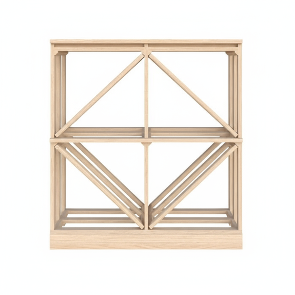 Half Height Diamond Bin - Premier Cru Premium Wooden Racking