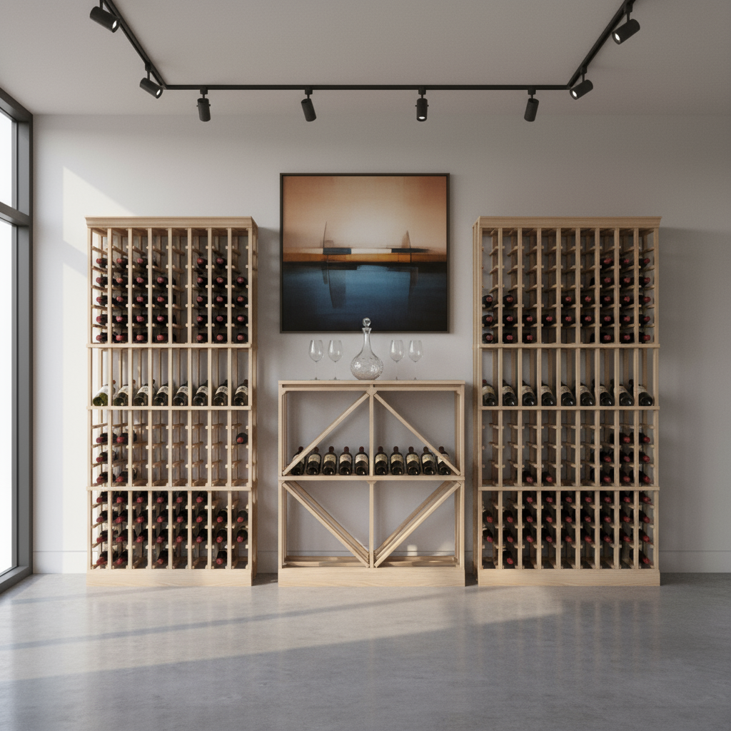 Half Height Diamond Bin - Premier Cru Premium Wooden Racking
