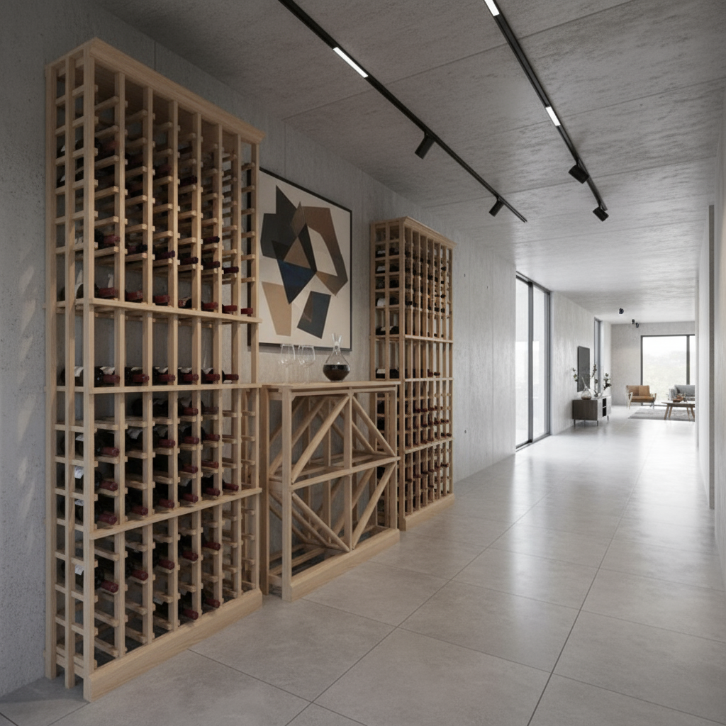 Half Height Diamond Bin - Premier Cru Premium Wooden Racking