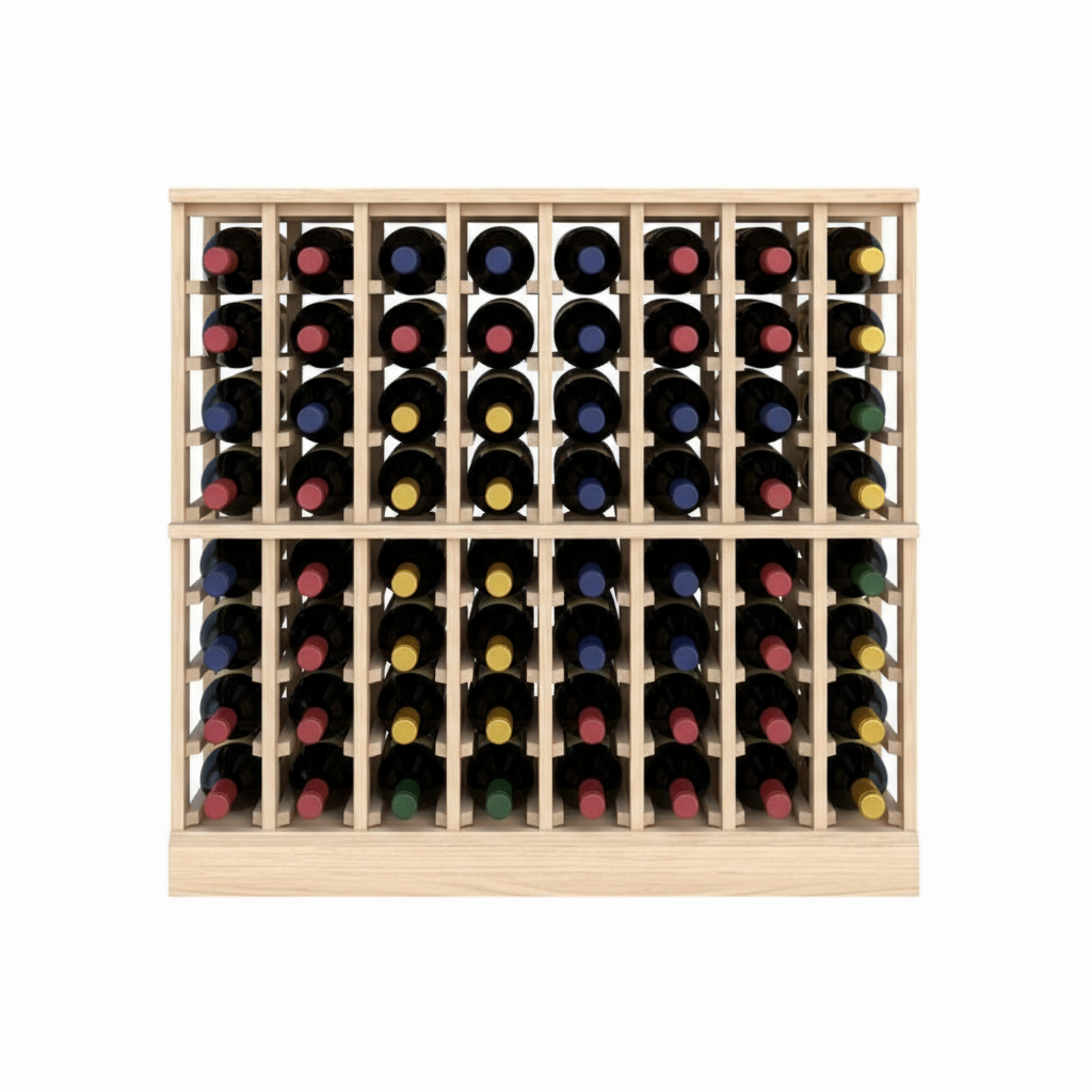 Demi-hauteur standard (750ml) 9 colonnes - Rangement en bois premium Premier Cru