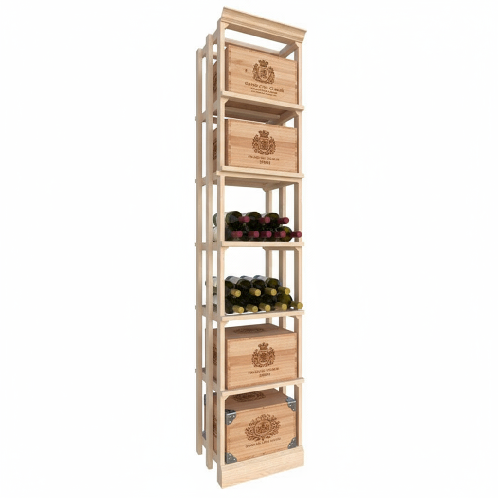 Casier 12 Bouteilles - Rangement en Bois Premium Premier Cru