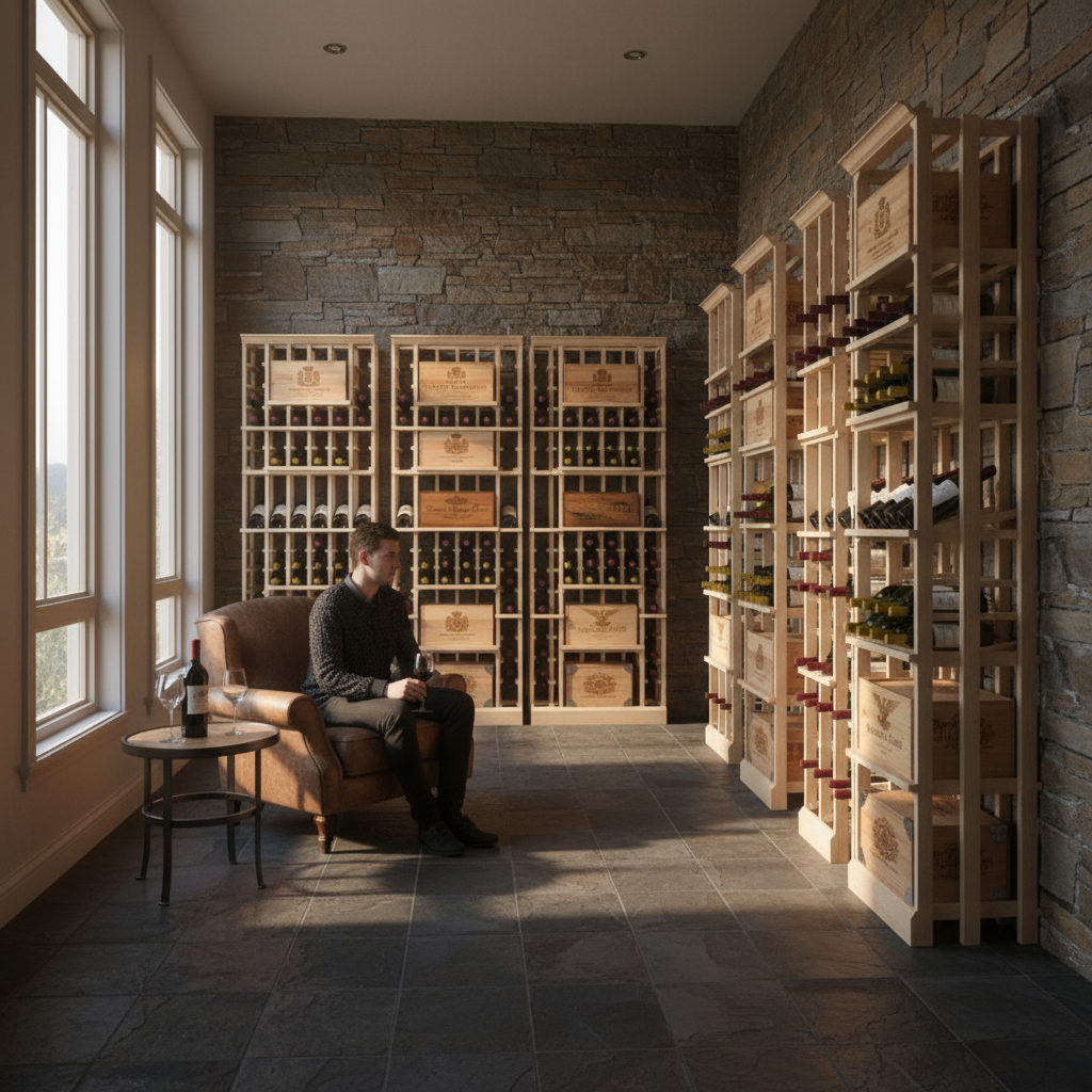 Casier 12 Bouteilles - Rangement en Bois Premium Premier Cru