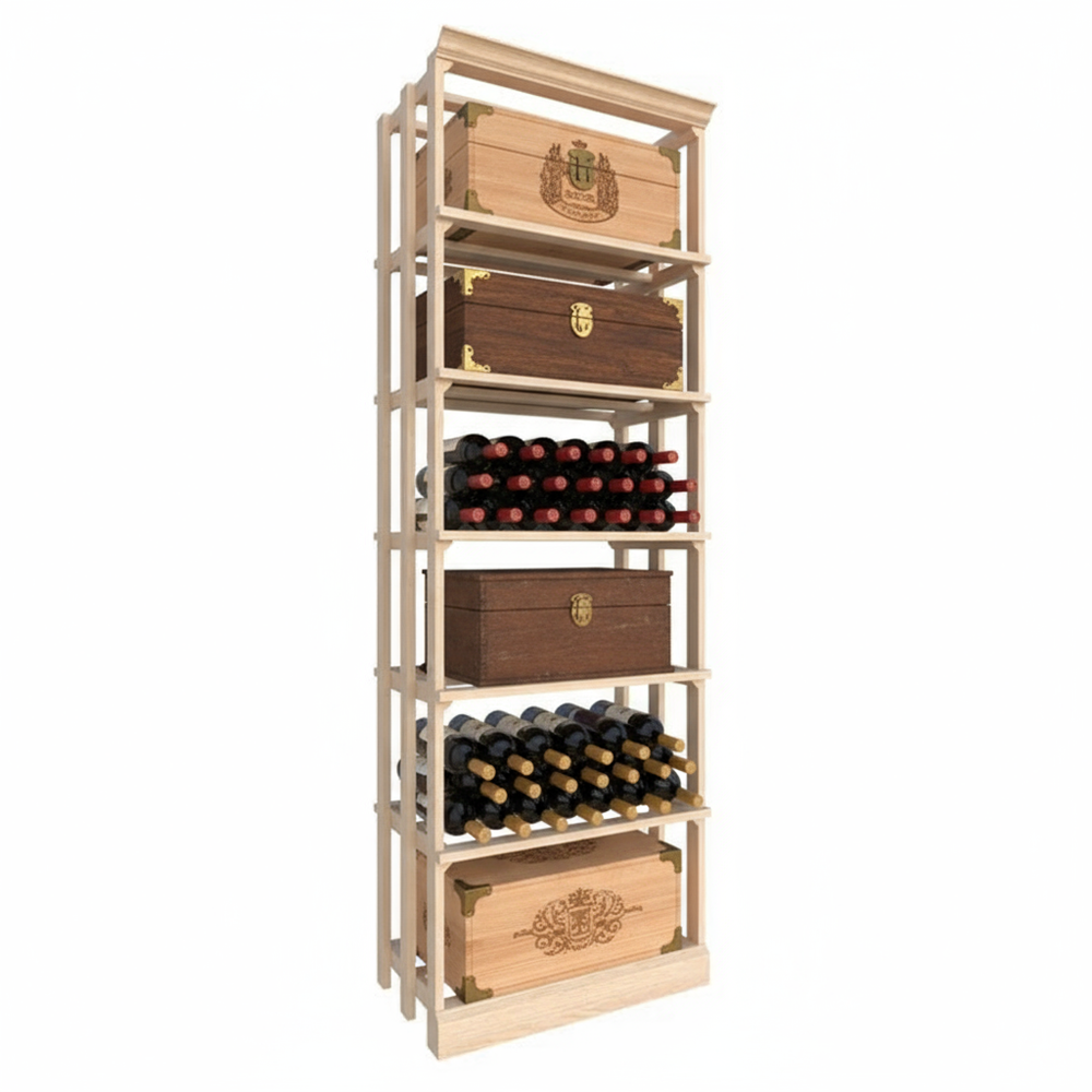 Wood Racking Case Full Height Wood Case - Premier Cru Premium Wooden Racking