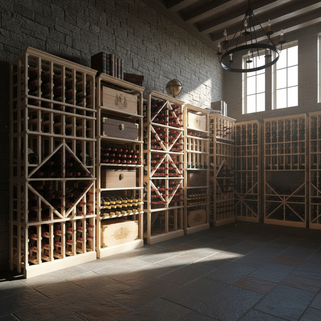 Full Height Wood Case - Premier Cru Premium Wooden Racking