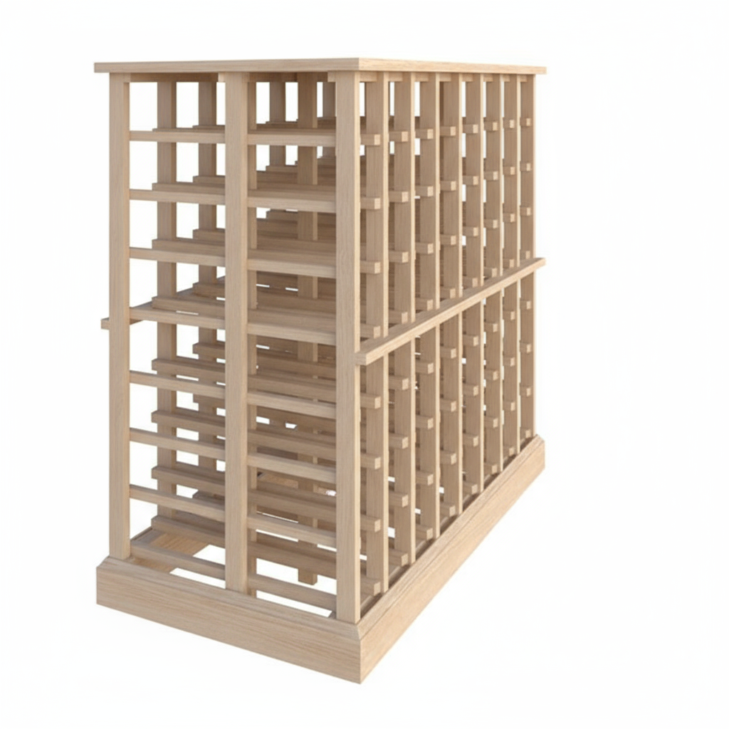 Premier Cru Wine Racks Standard (750ml) Double Deep Island - Premier Cru Premium Wooden Racking