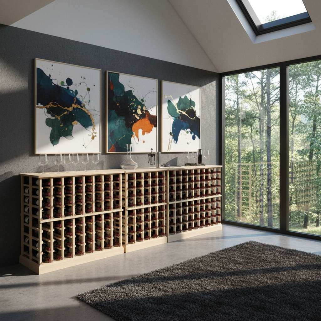 Premier Cru Wine Racks Standard (750ml) Double Deep Island - Premier Cru Premium Wooden Racking