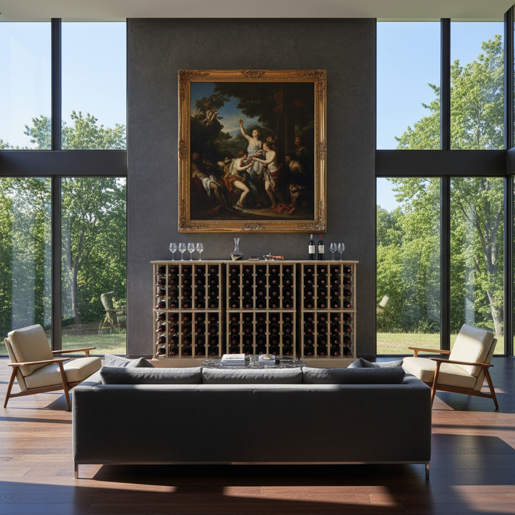 Premier Cru Wine Racks Standard (750ml) Double Deep Island - Premier Cru Premium Wooden Racking