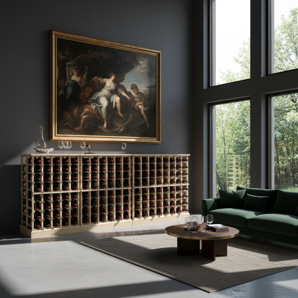 Premier Cru Wine Racks Standard (750ml) Double Deep Island - Premier Cru Premium Wooden Racking