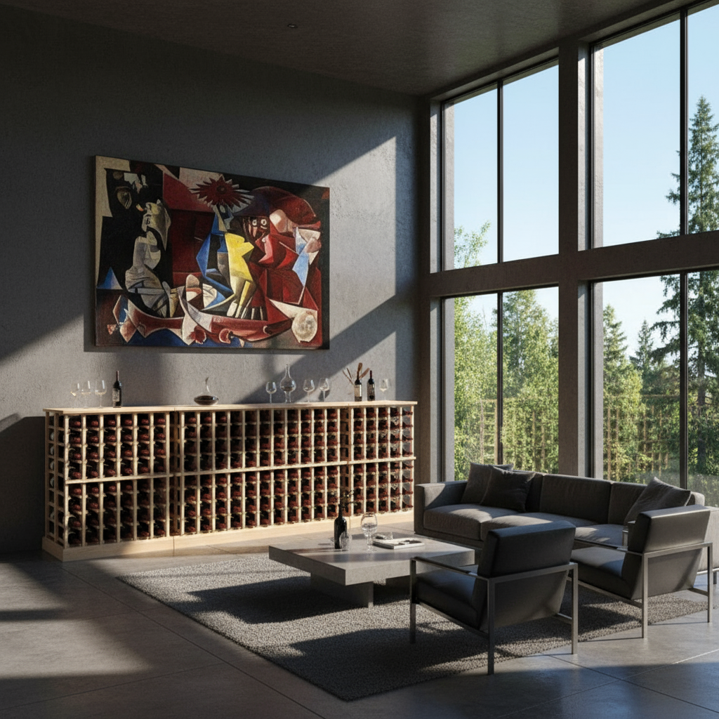 Premier Cru Wine Racks Standard (750ml) Double Deep Island - Premier Cru Premium Wooden Racking