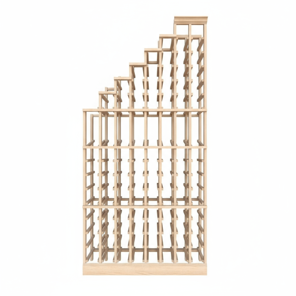 Premier Cru Wine Racks Waterfall Left - Premier Cru Premium Wooden Racking