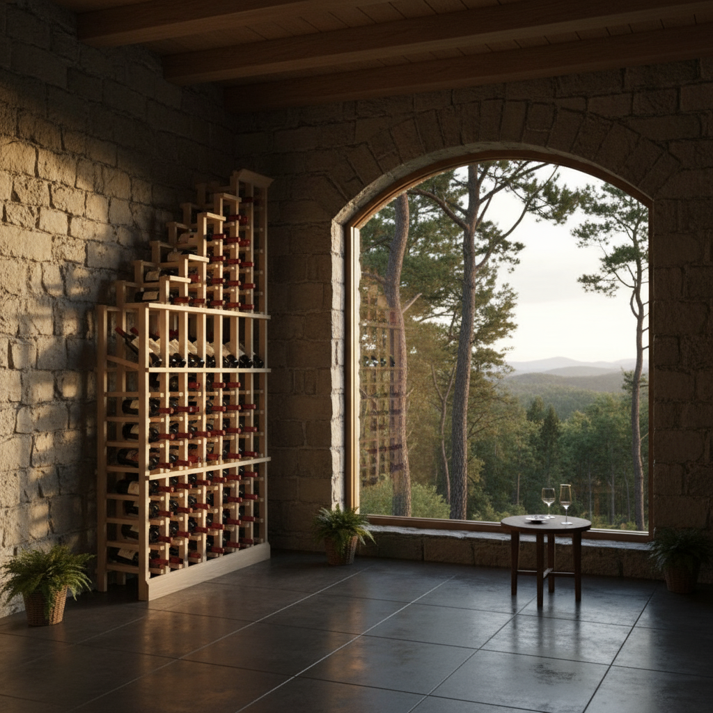 Premier Cru Wine Racks Waterfall Left - Premier Cru Premium Wooden Racking