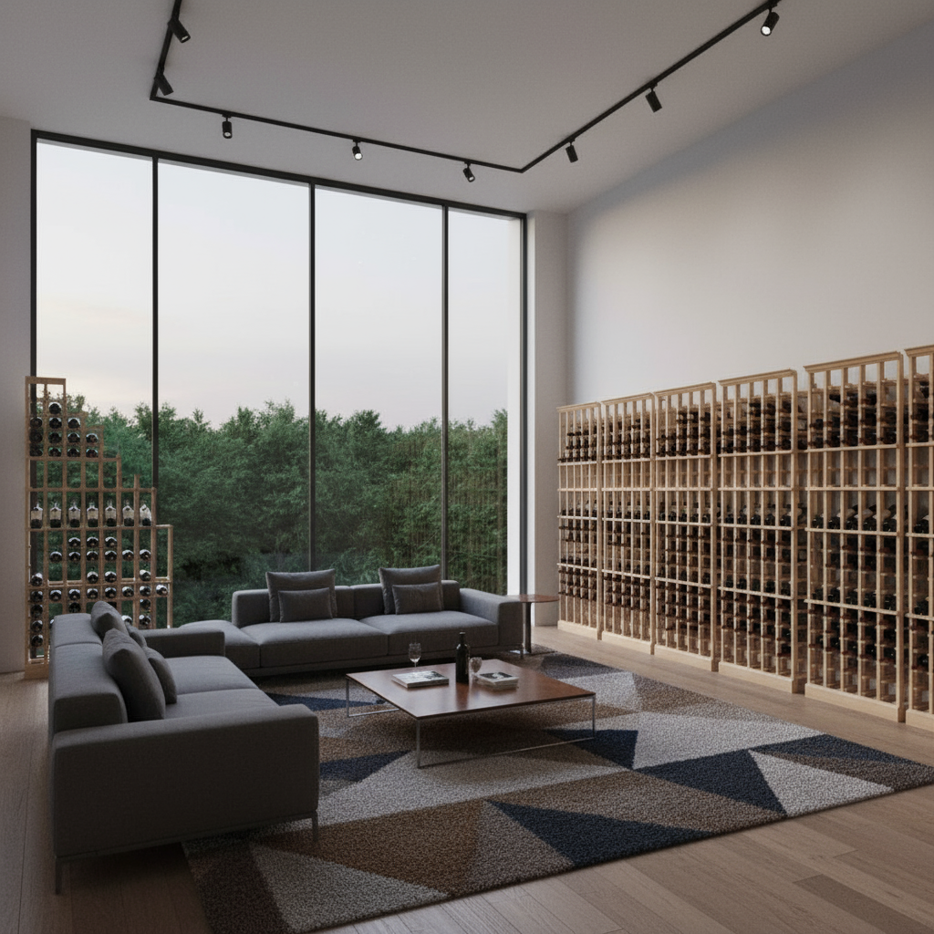 Premier Cru Wine Racks Waterfall Right - Premier Cru Premium Wooden Racking