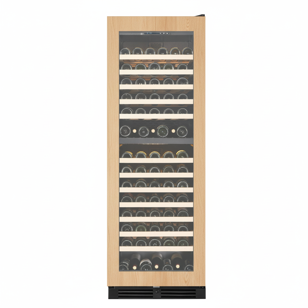 Vantaggio Wine Cellars Vantaggio V164 Dual Zone Wine Cabinet Panel Ready - Glass Door Left side hinge