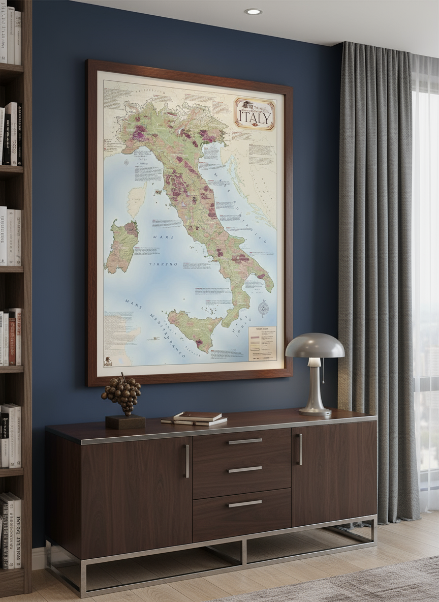 Wine Regions of Italy Map