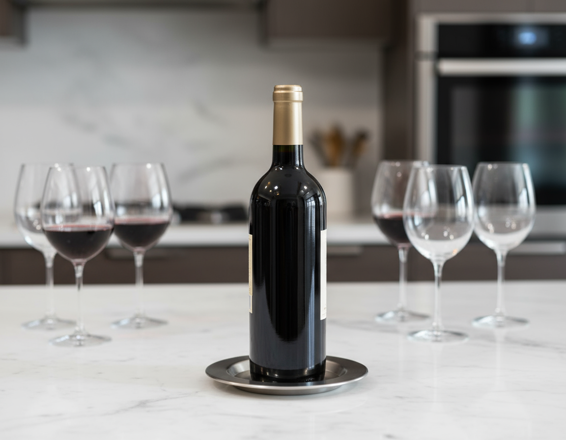 Sous-verre pratique pour bouteille de vin