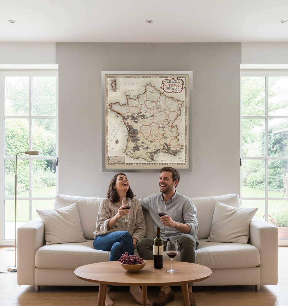 Carte des Vins de France par Âges