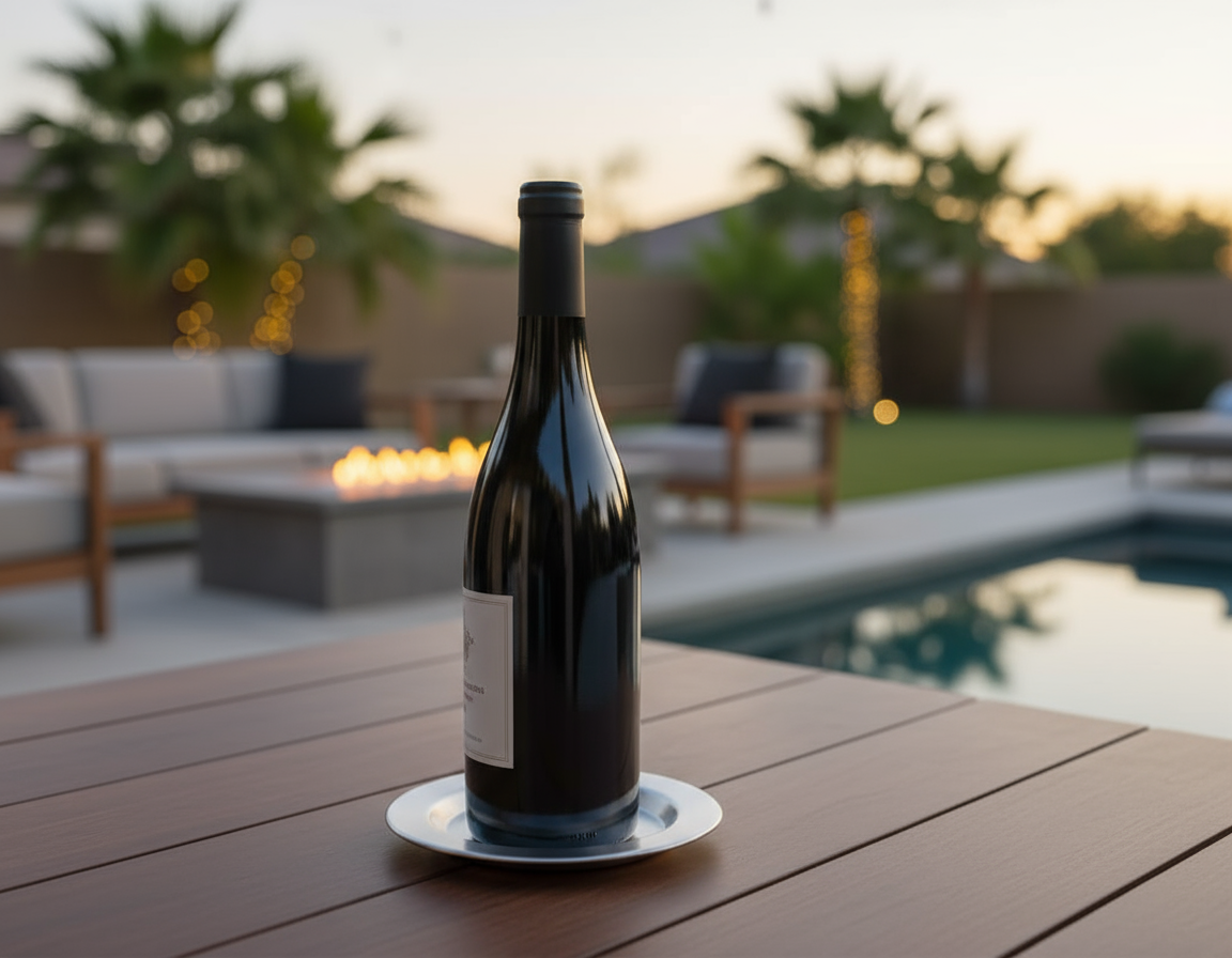 Sous-verre pratique pour bouteille de vin