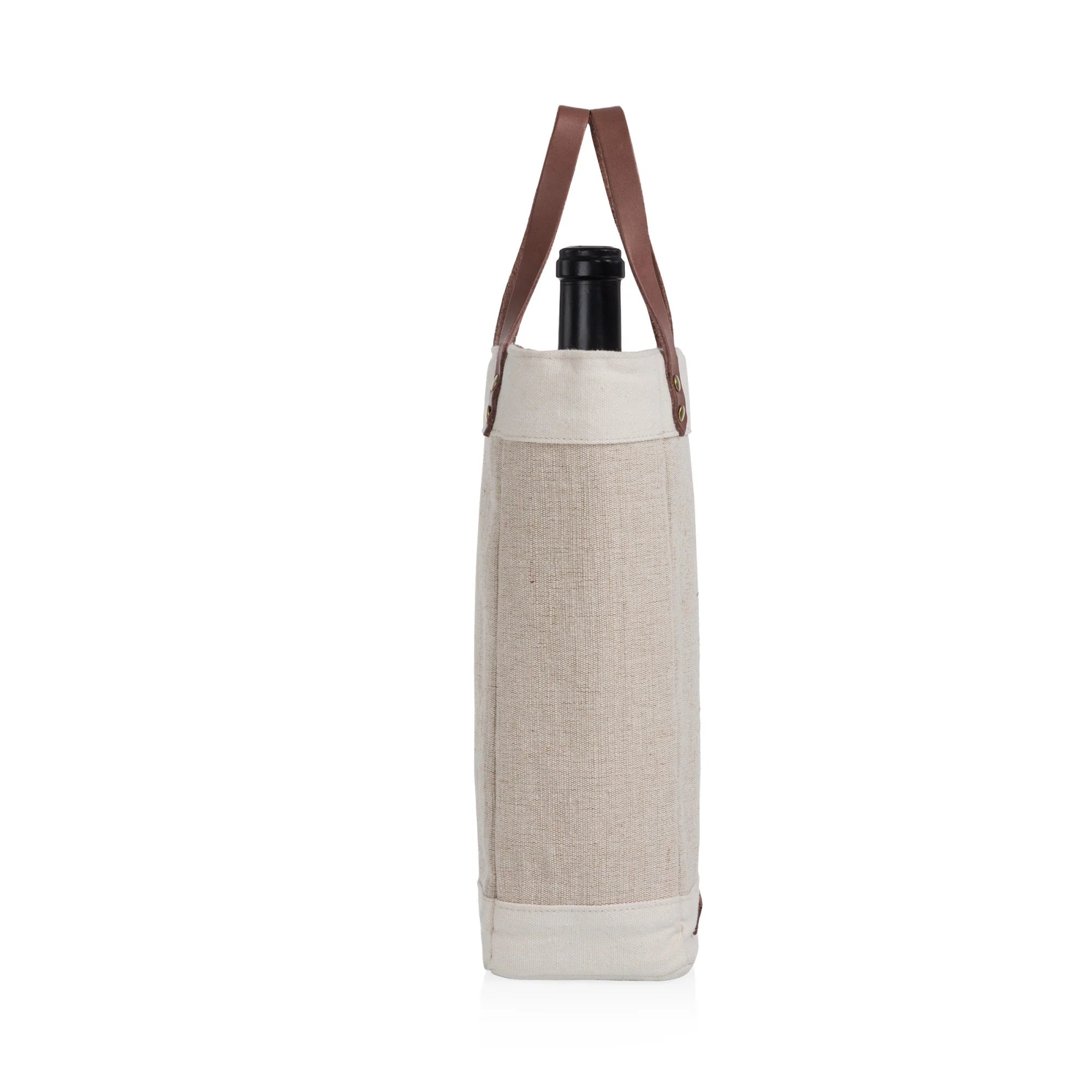 Pinot Jute Single Bottle Insulated Wine Bag