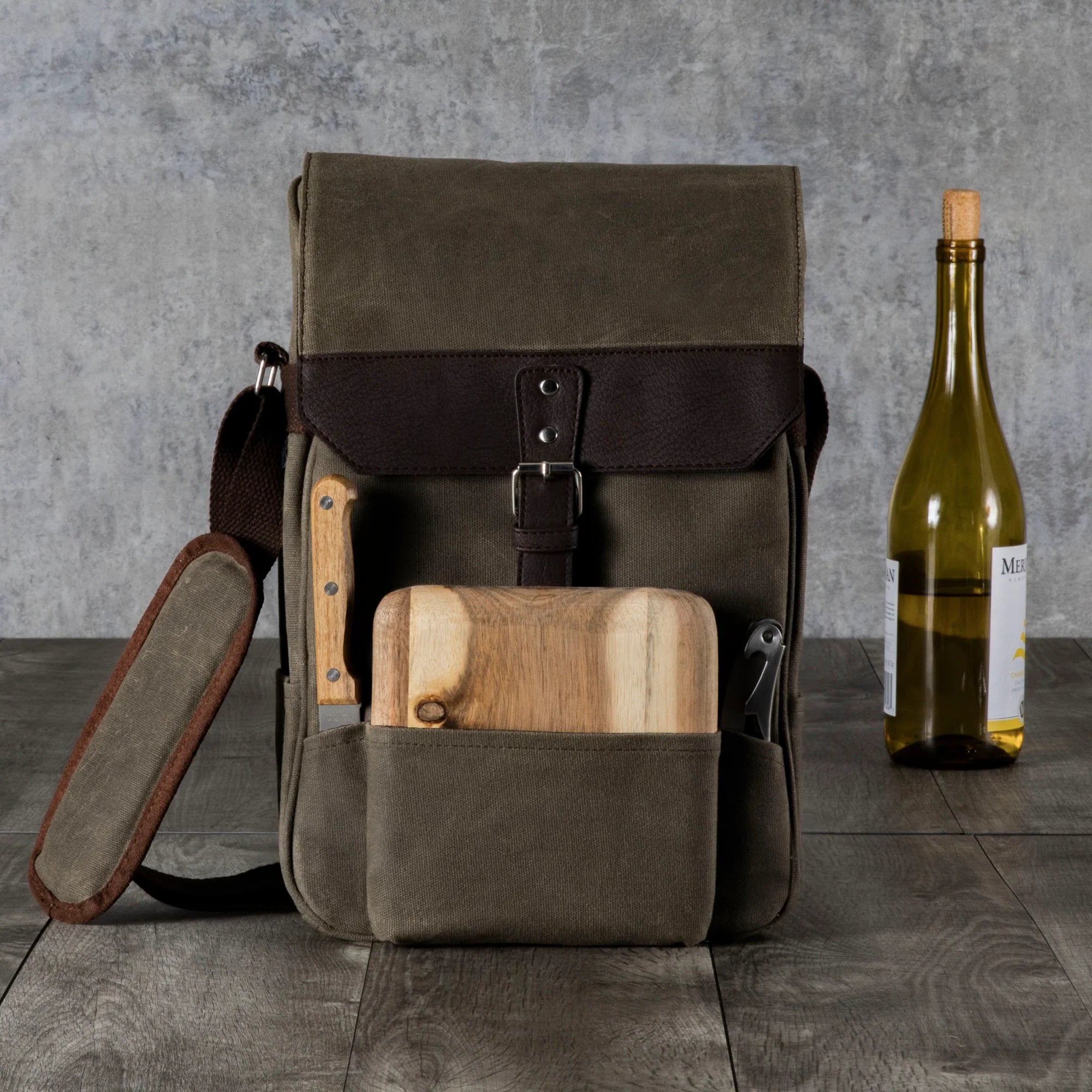 2 Bottle Insulated Wine & Cheese Bag