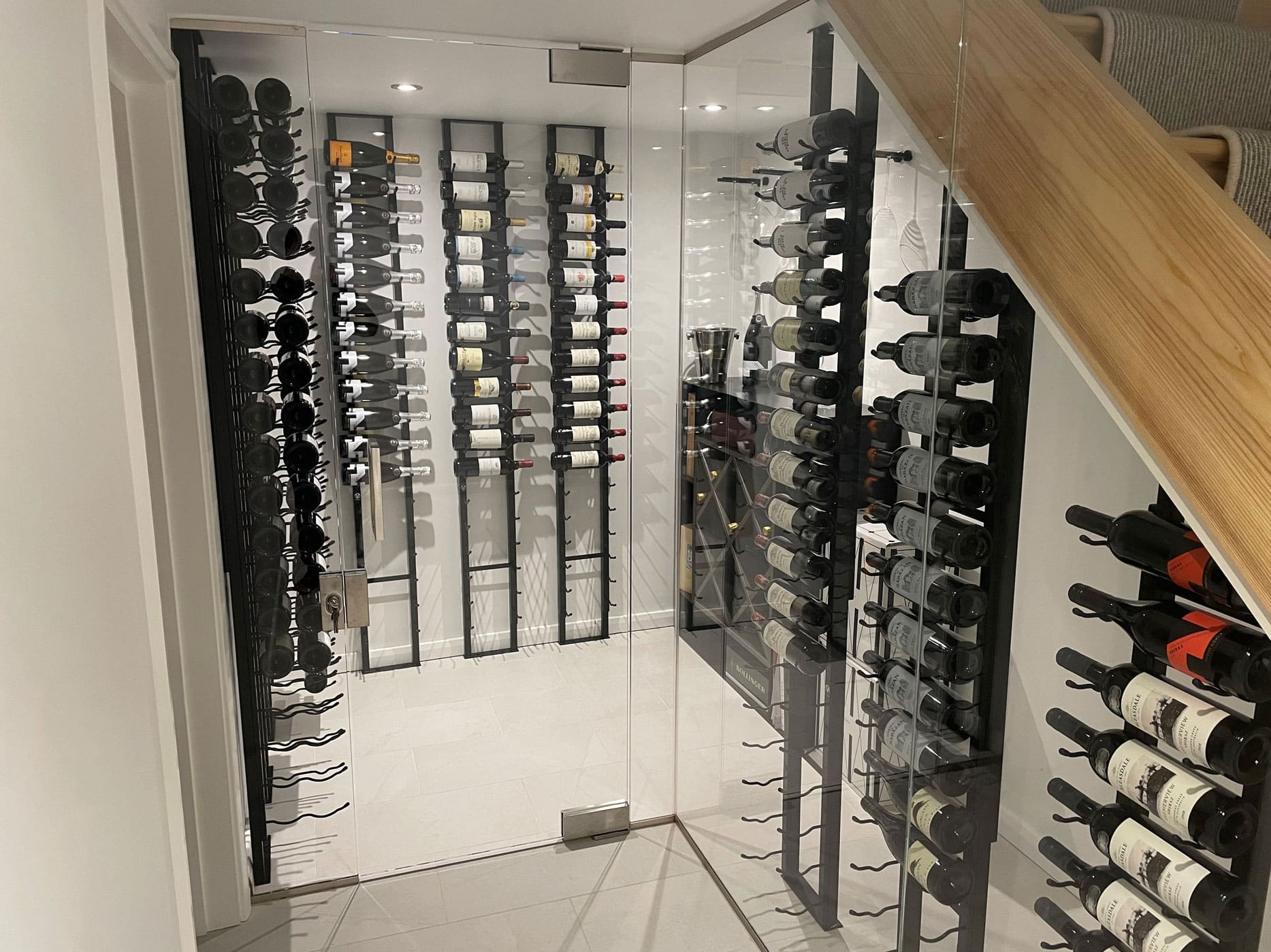 W Series Wine Rack Frame Big 10 (floor to ceiling wine rack support for up to 24 3-6L wine bottles)