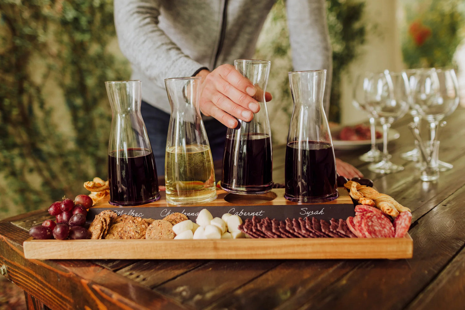 Legacy Cava Wine Tasting Kit with 4 Glass Carafes