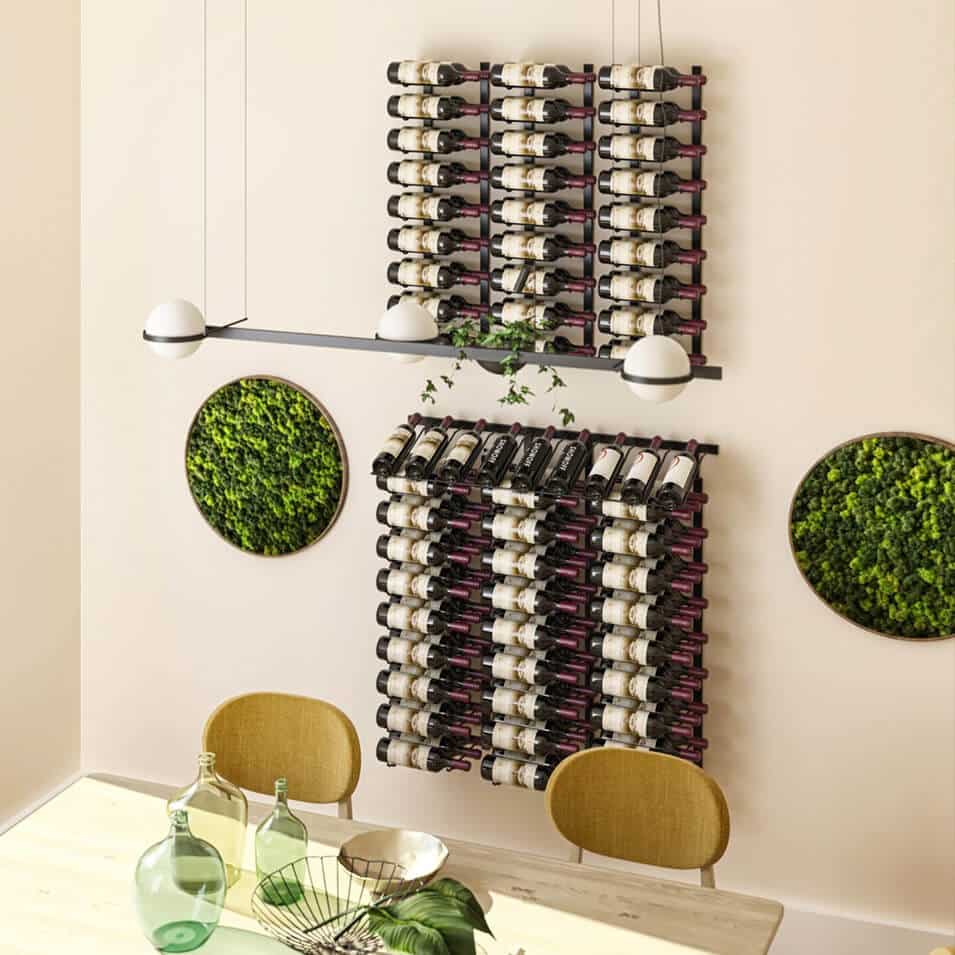 W Series Presentation Row Display (wall mounted metal wine rack kit)