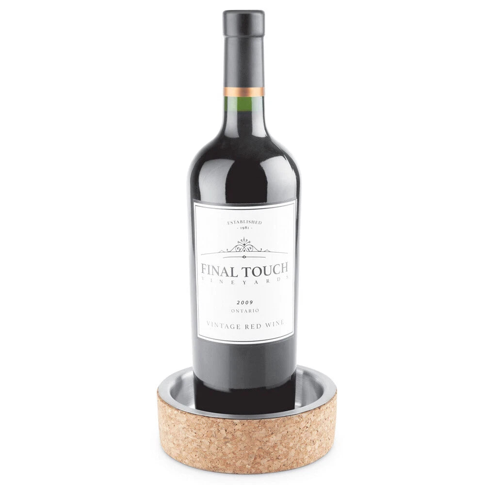 Final Touch Cork & Stainless Steel Bottle Holder
