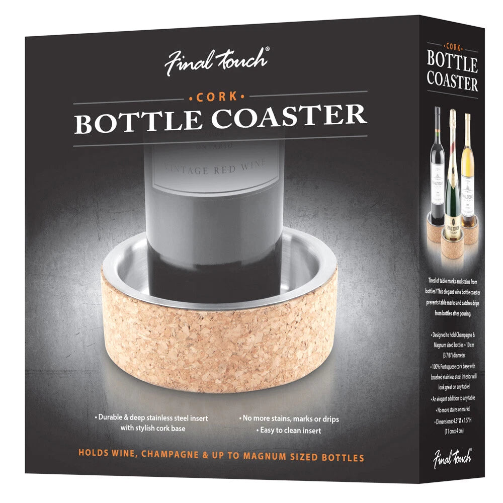 Final Touch Cork & Stainless Steel Bottle Holder