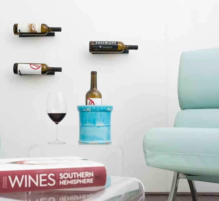 W Series Single (wall mounted metal wine rack)