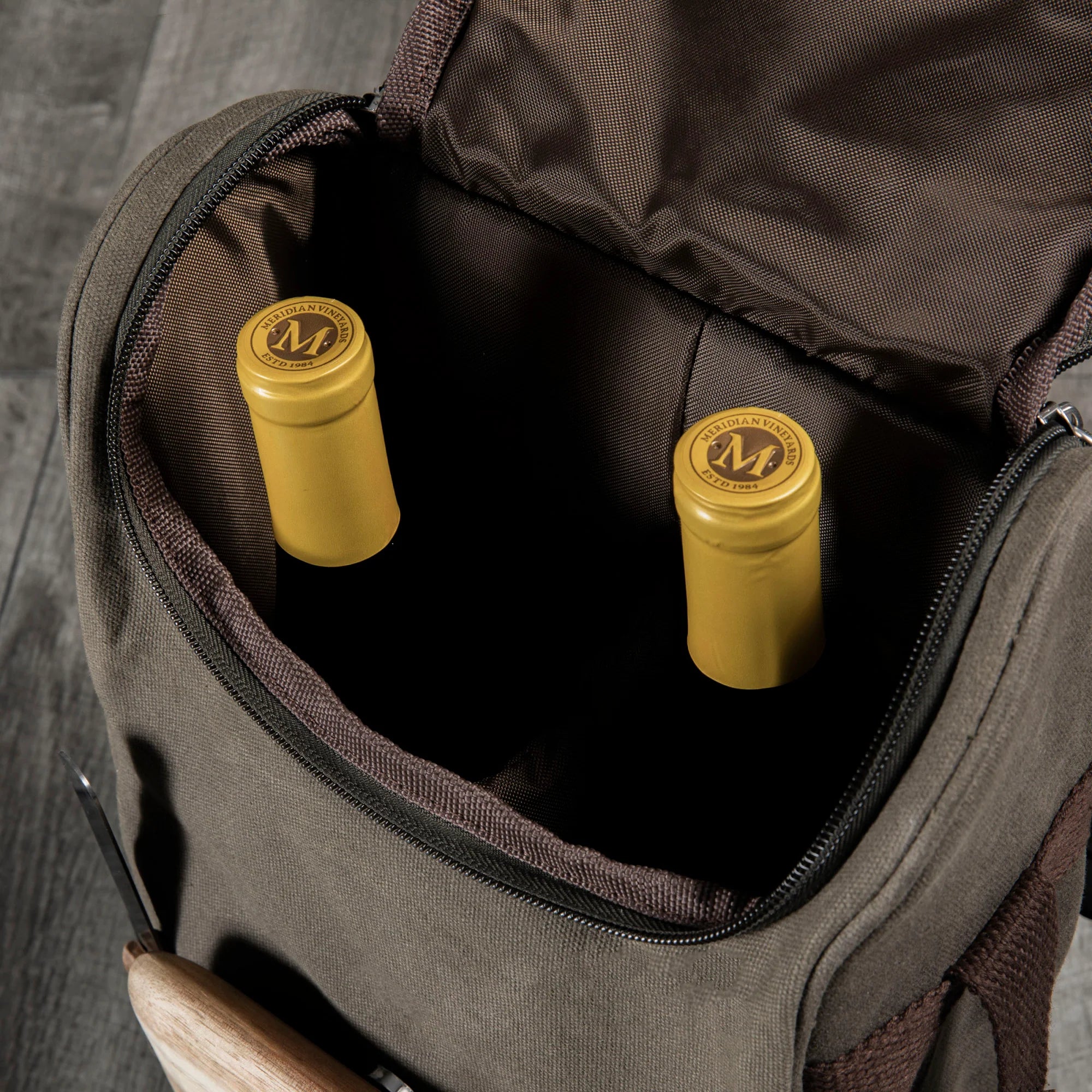 2 Bottle Insulated Wine & Cheese Bag